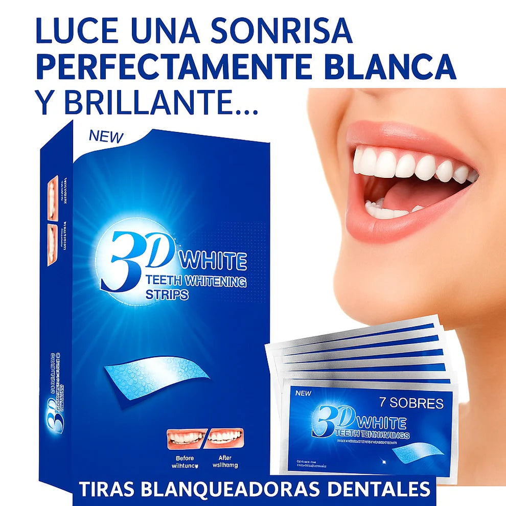 Tiras Blanqueadoras Dentales x7 - ¡Tu nueva y hermosa sonrisa desde casa! 😁✨
