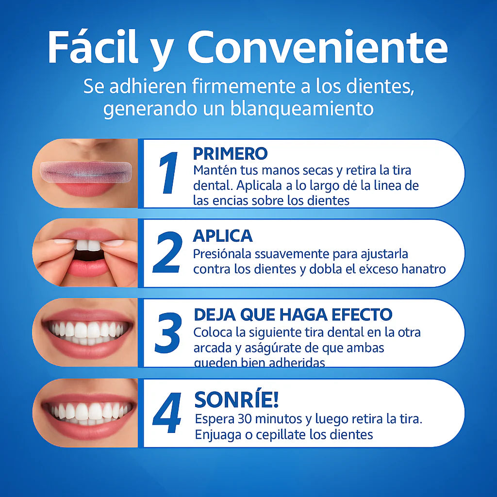 Tiras Blanqueadoras Dentales x7 - ¡Tu nueva y hermosa sonrisa desde casa! 😁✨