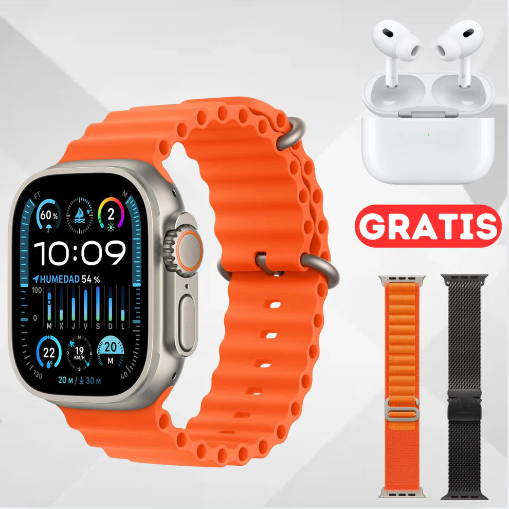 SmartWatchX PRO Combo X8 + AURICULARES GRATIS + 2 CORREAS EXTRA