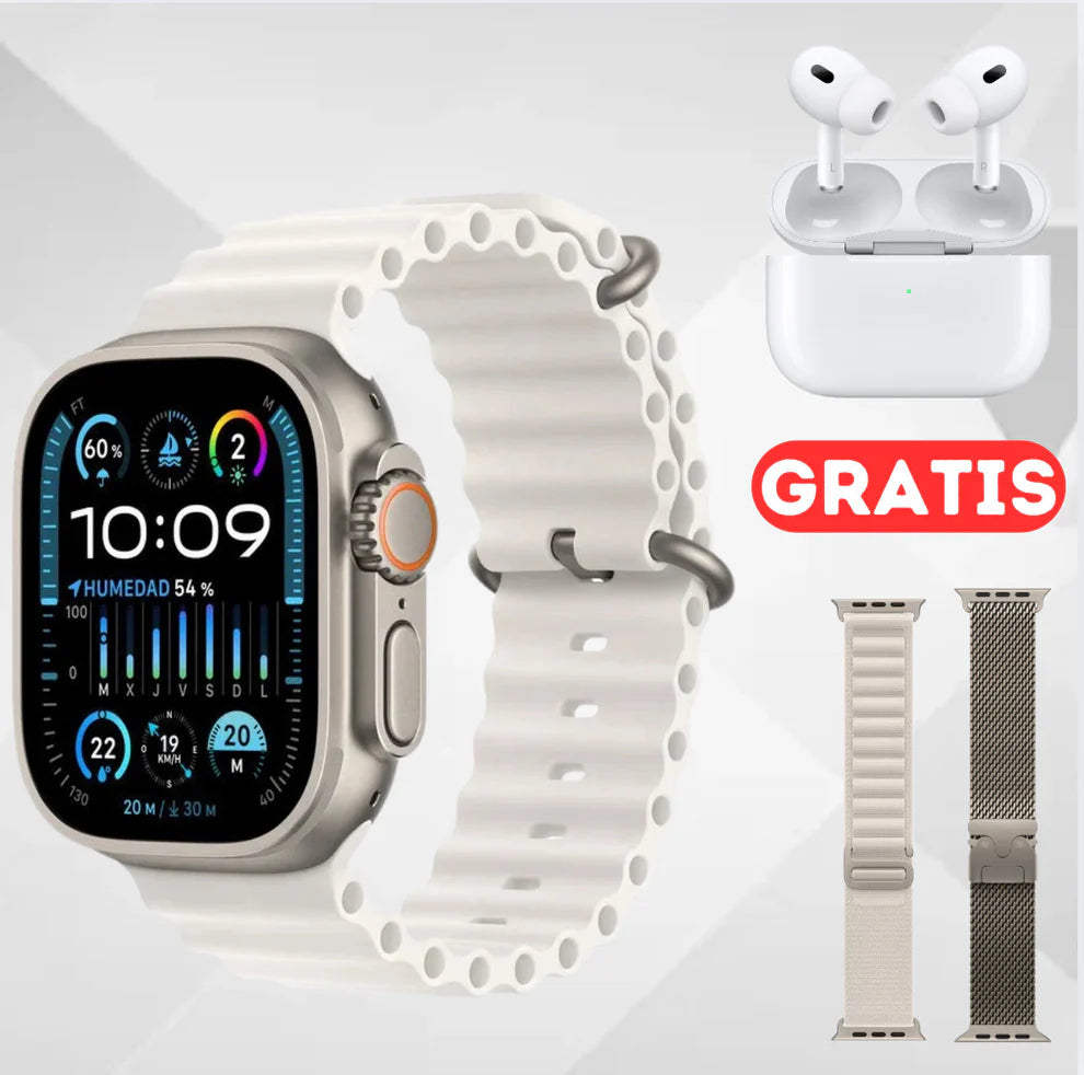 SmartWatchX PRO Combo X8 + AURICULARES GRATIS + 2 CORREAS EXTRA