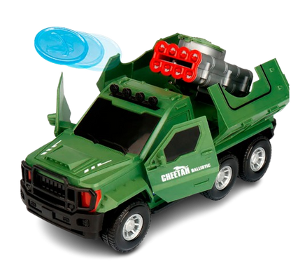 Carro tanque militar lanza tazos