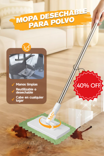 ¡Nueva Mopa Quita Polvos 360° | Dile Adiós a la Suciedad con un Solo Movimiento!