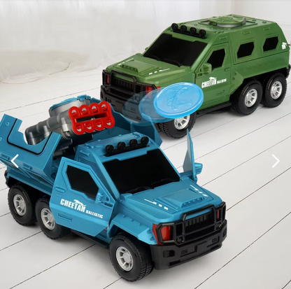 Carro tanque militar lanza tazos