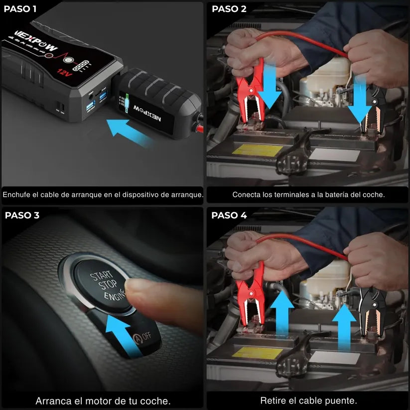 PowerRescue™ Tu Salvavidas De Batería En Segundos + Llavero Multifuncional De Emergencia