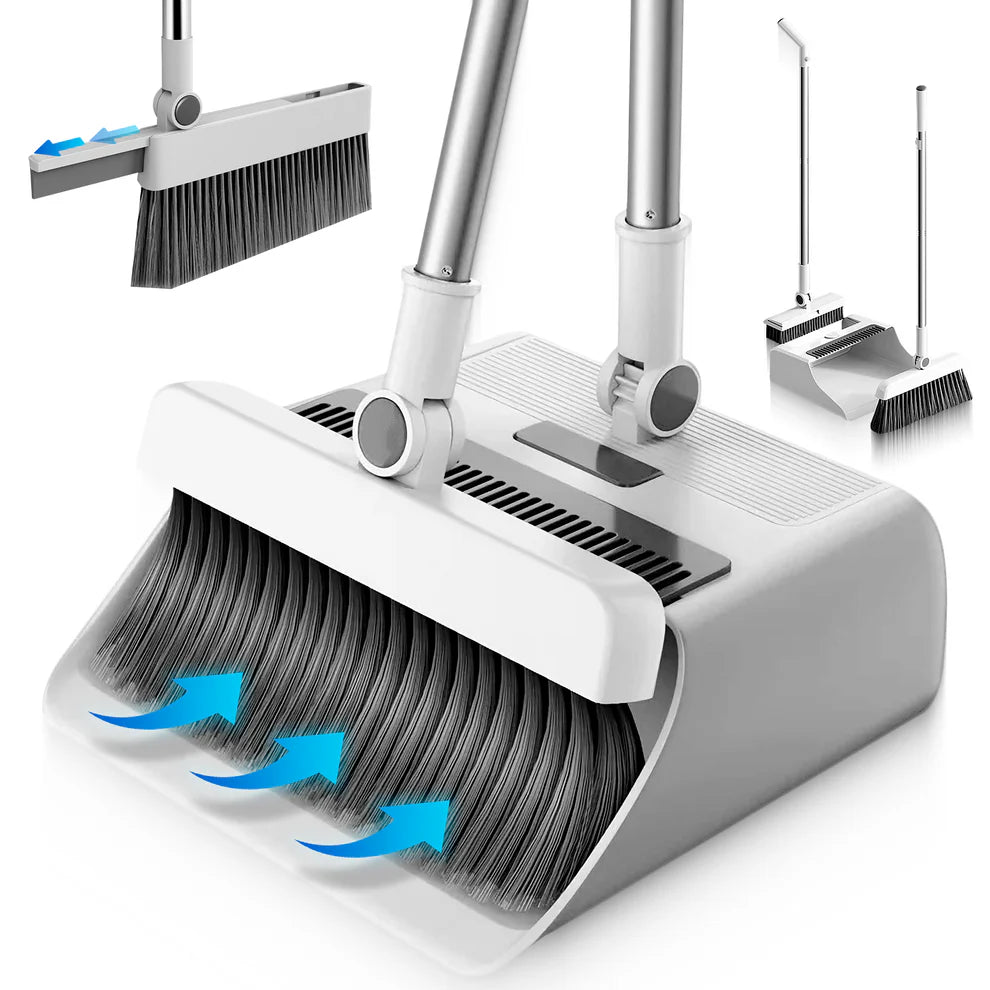 ESCOBA 4 en 1 - Recogedor + Limpiacristales