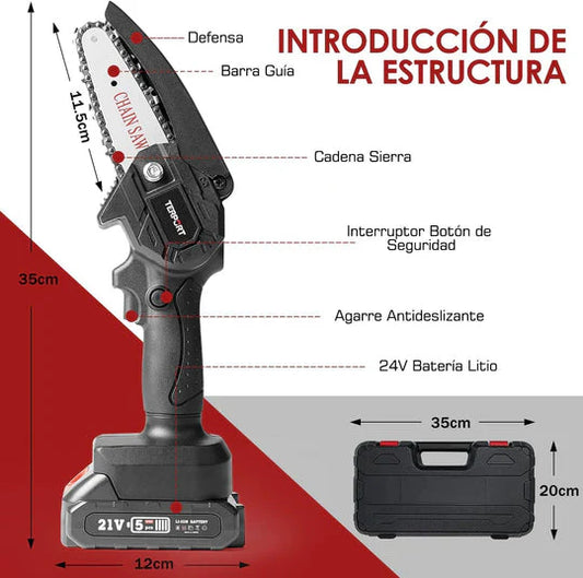 RECARGABLE INALÁMBRICA Motosierra Eléctrica 🏡