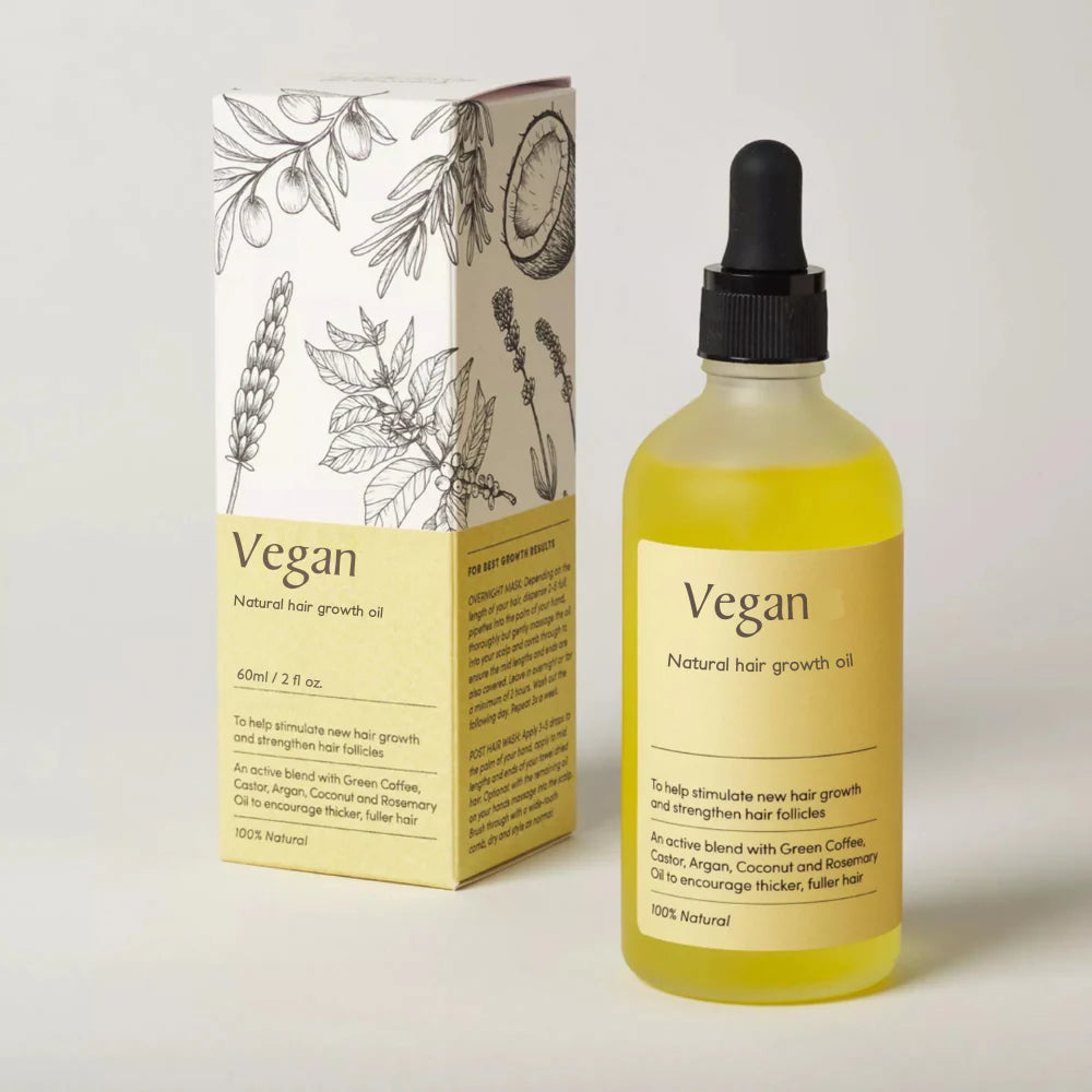 Crecimiento Del Cabello | Aceite Natural Vegano 2X1
